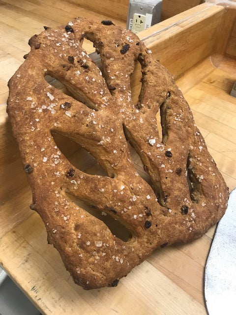 Fougasse (Provençal Flat Bread) with Heirloom Turkey Red Wheat