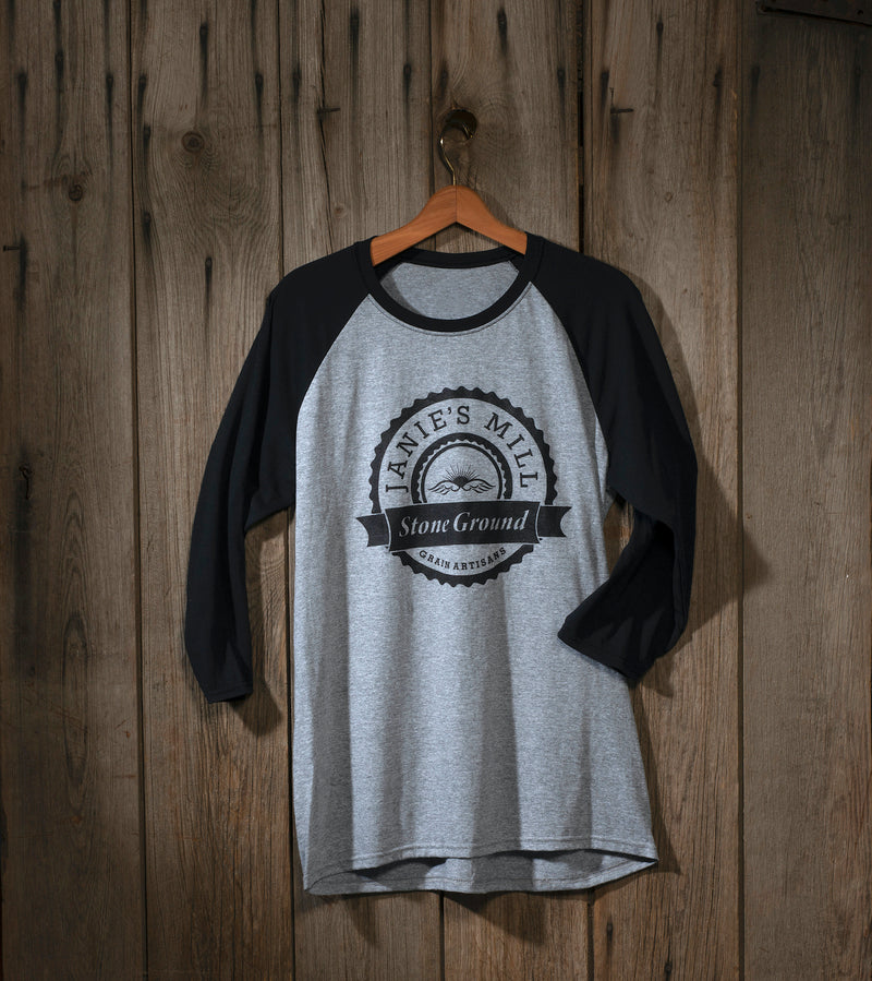 Janie's Mill Gray/Black Raglan T-shirt