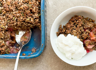 Crunchy Buckwheat Apple Crisp with Cranberries by Martin Sorge