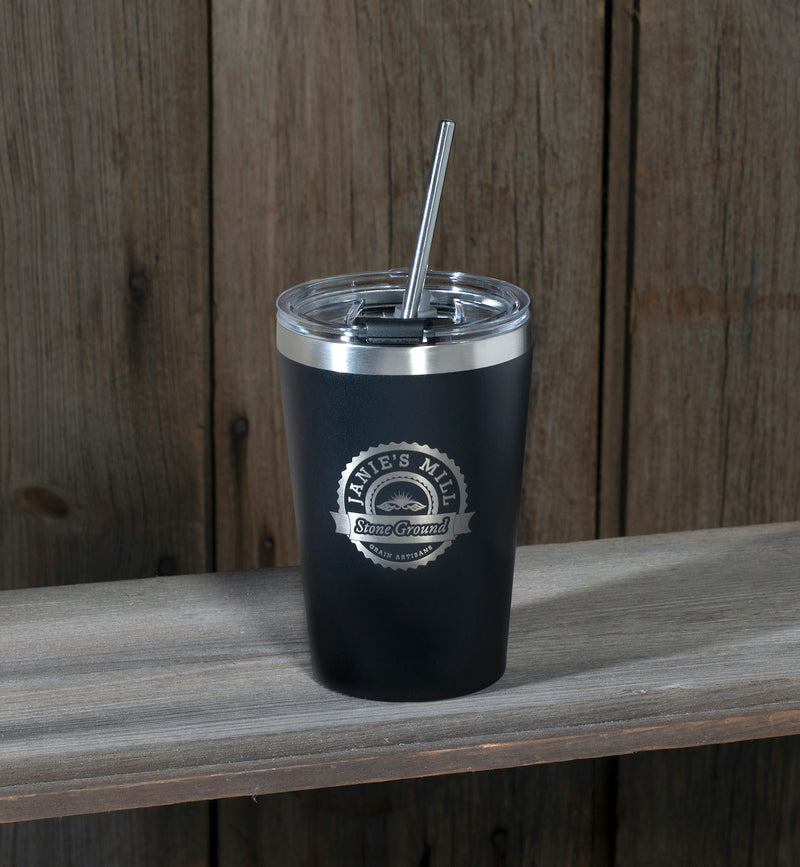 Insulated Tumbler with Metal Straw